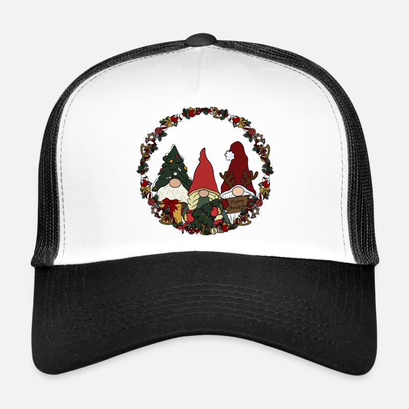 Wichtel  im Weihnachtskranz Trucker Cap