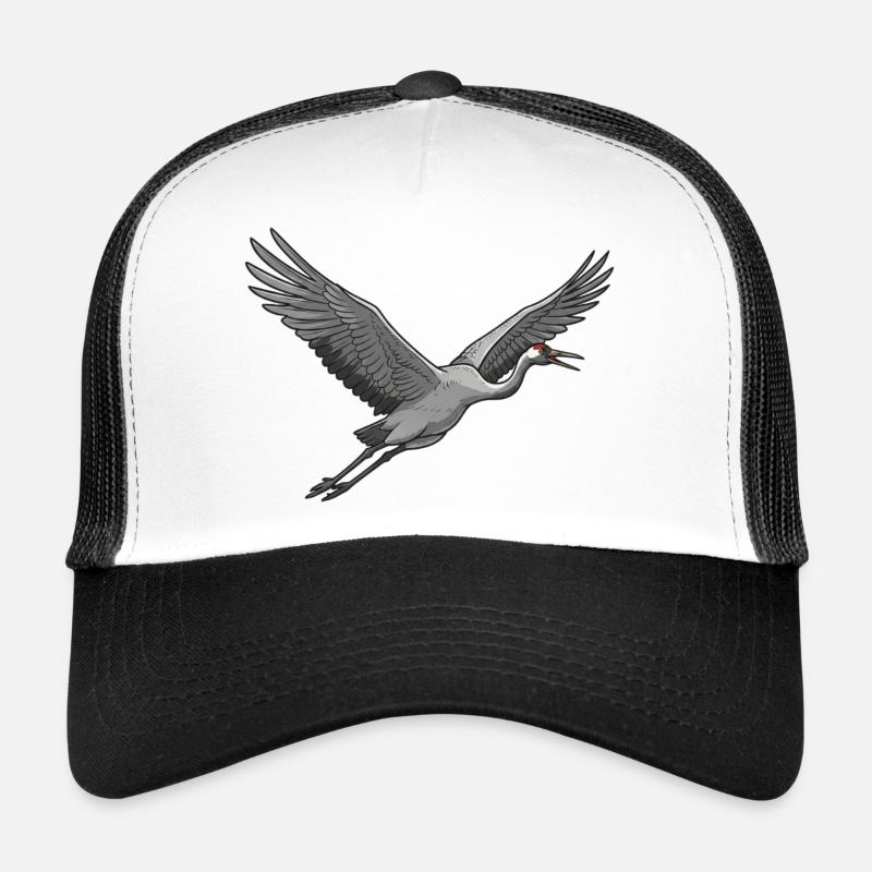 Kranich - Trucker Cap - Weiß/Schwarz