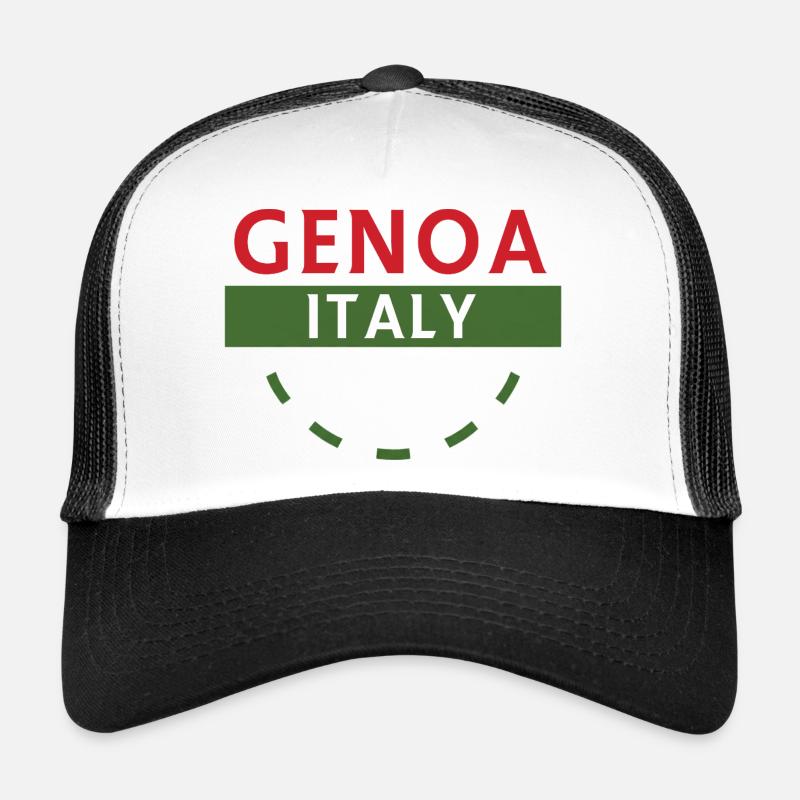 Gênes Italie Drapeau Écusson Casquette trucker 