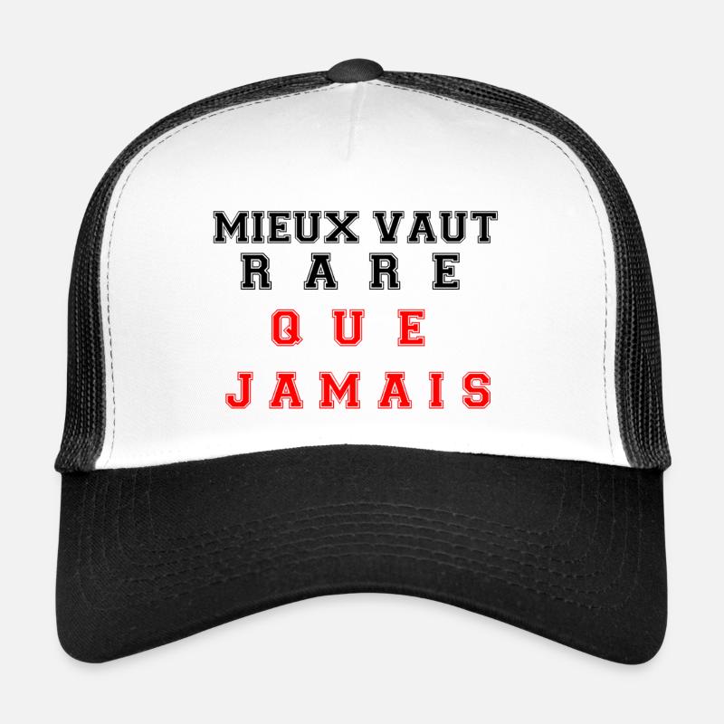 Besser selten als nie - Trucker Cap - Weiß/Schwarz