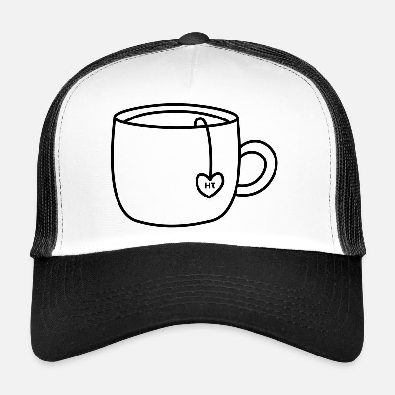HT-Logo-Tasse_Transparent - Trucker Cap - Weiß/Schwarz