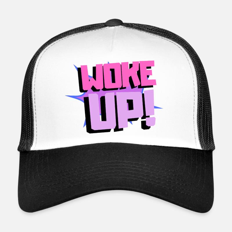 Réveillé - Casquette trucker  - blanc/noir