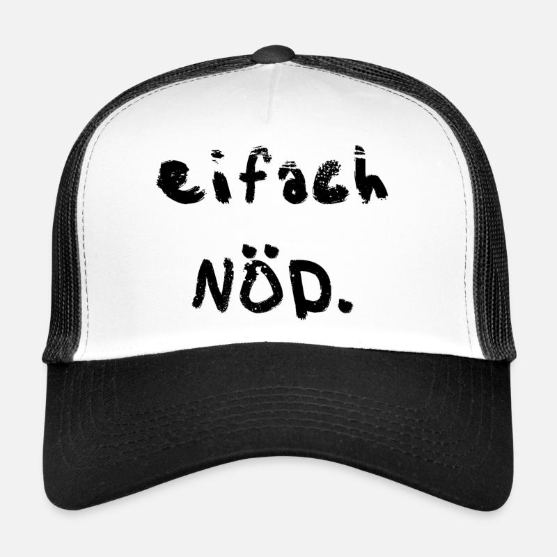 Eifach Nöd - Casquette trucker  - blanc/noir