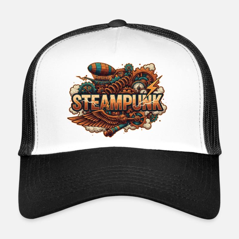 Steampunk Aesthetics & Retro-futurism Trucker Cap