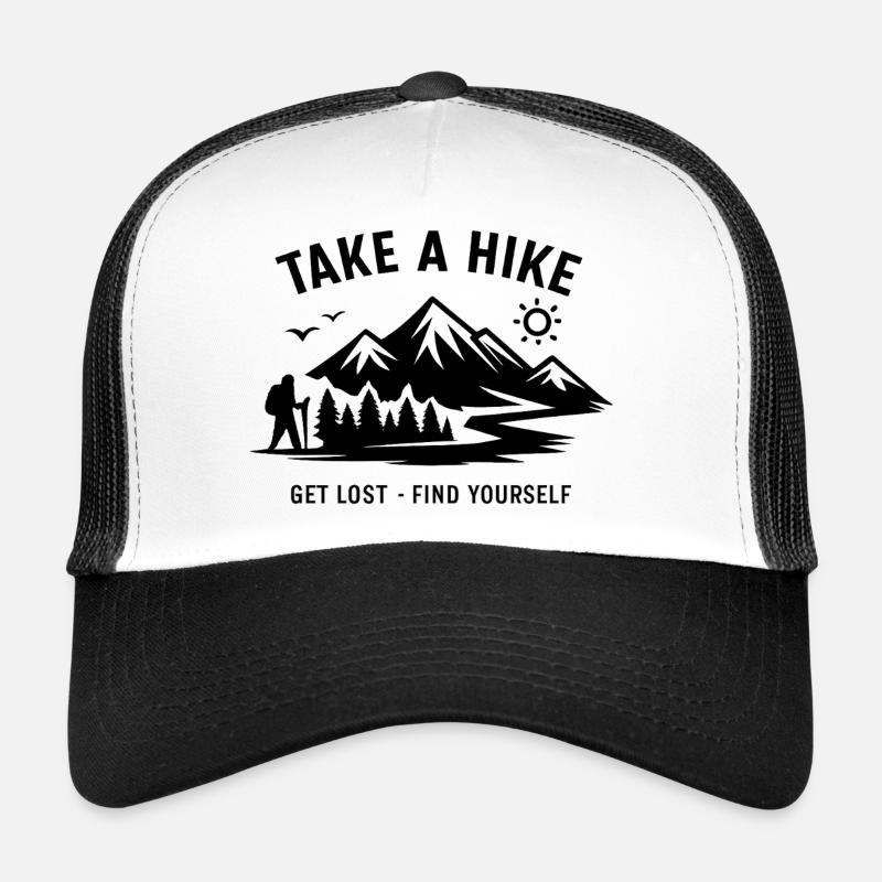 Bergpfad Abenteuer Illustration Trucker Cap