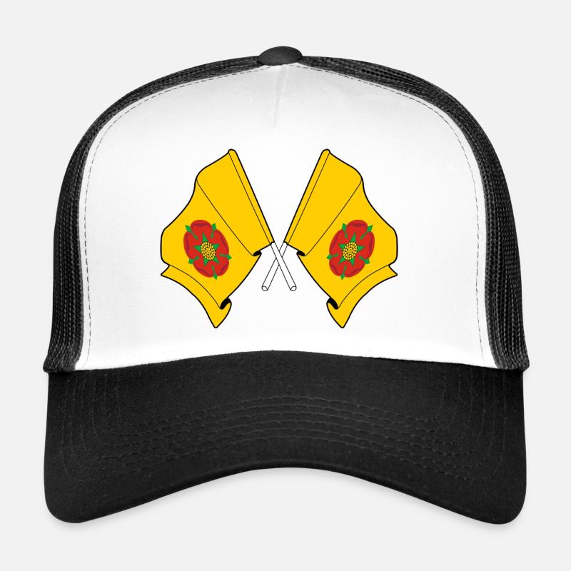 Drapeaux croisés du Lancashire Casquette trucker 