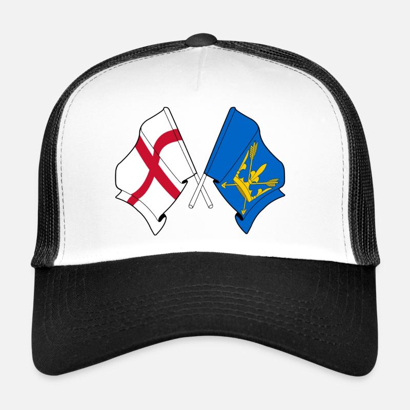 Suffolk & England Crossed Flags Trucker Cap