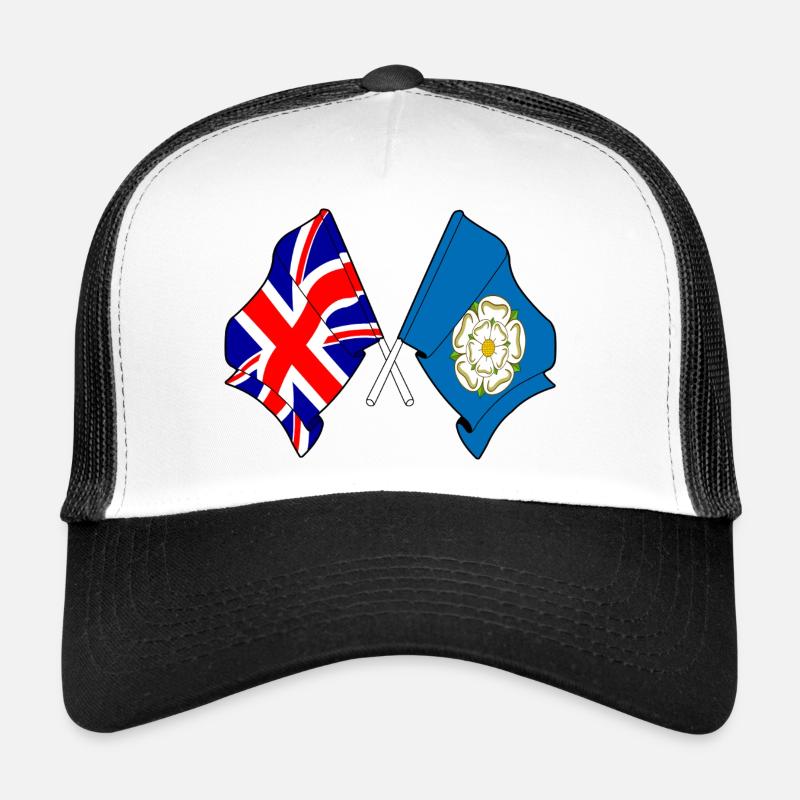 Drapeau du Yorkshire + Grande-Bretagne Casquette trucker 