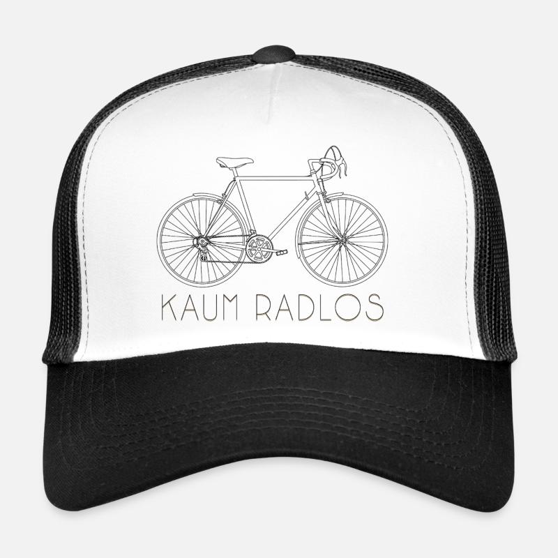 Hardly Wheelless Bicycle Lines Design Cycling Retro Trucker Cap