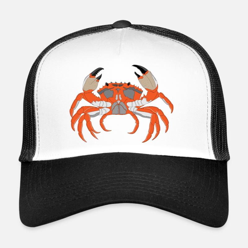 Krabbendruck - Trucker Cap - Weiß/Schwarz