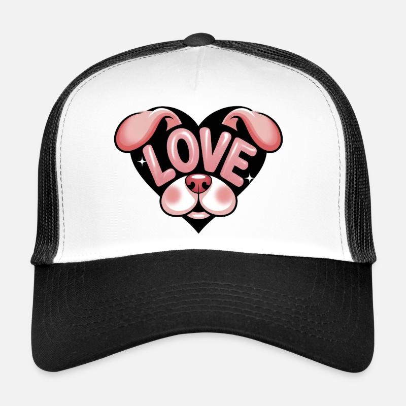 Cute Love Dog - Trucker Cap - white/black