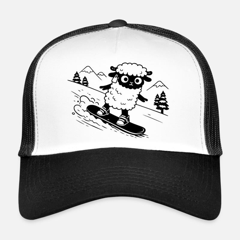 Snowboard sheep Trucker Cap