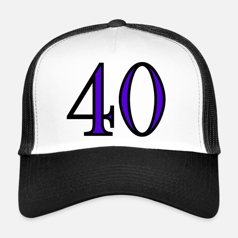40. 40 ANS. 40e ANNIVERSAIRE. ANNIVERSAIRE 40 ANS. Casquette trucker 