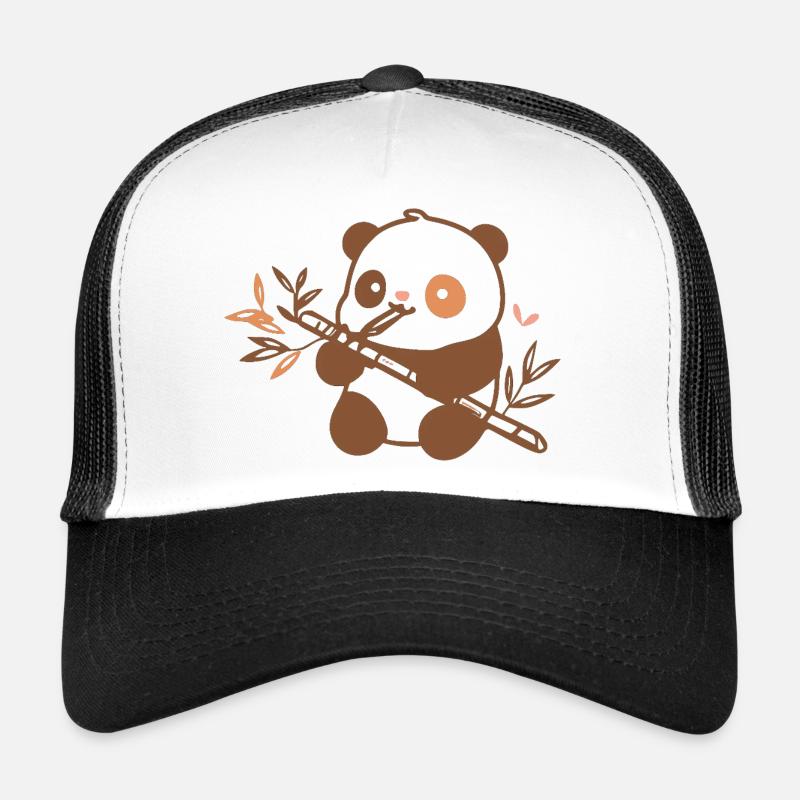Panda câlin avec du bambou Casquette trucker 