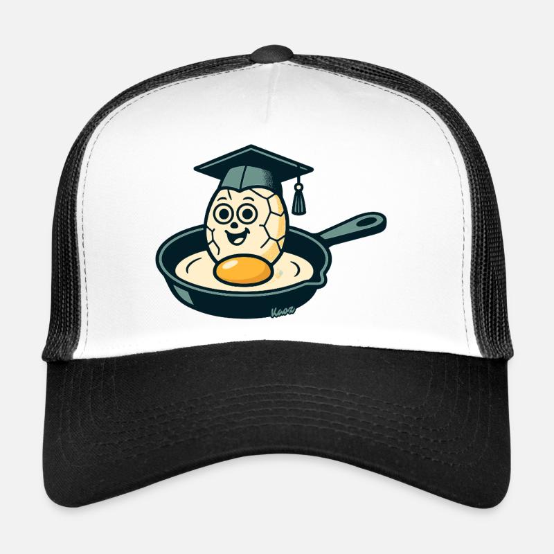 Ei mit Abschluss Hut in der Pfanne Trucker Cap