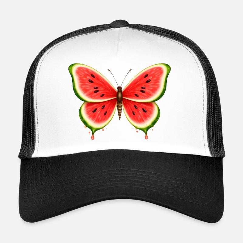 Sommerlicher Melonen-Schmetterling Trucker Cap