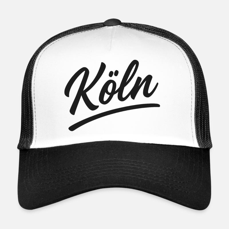 KölnScript Signature - Trucker Cap - white/black