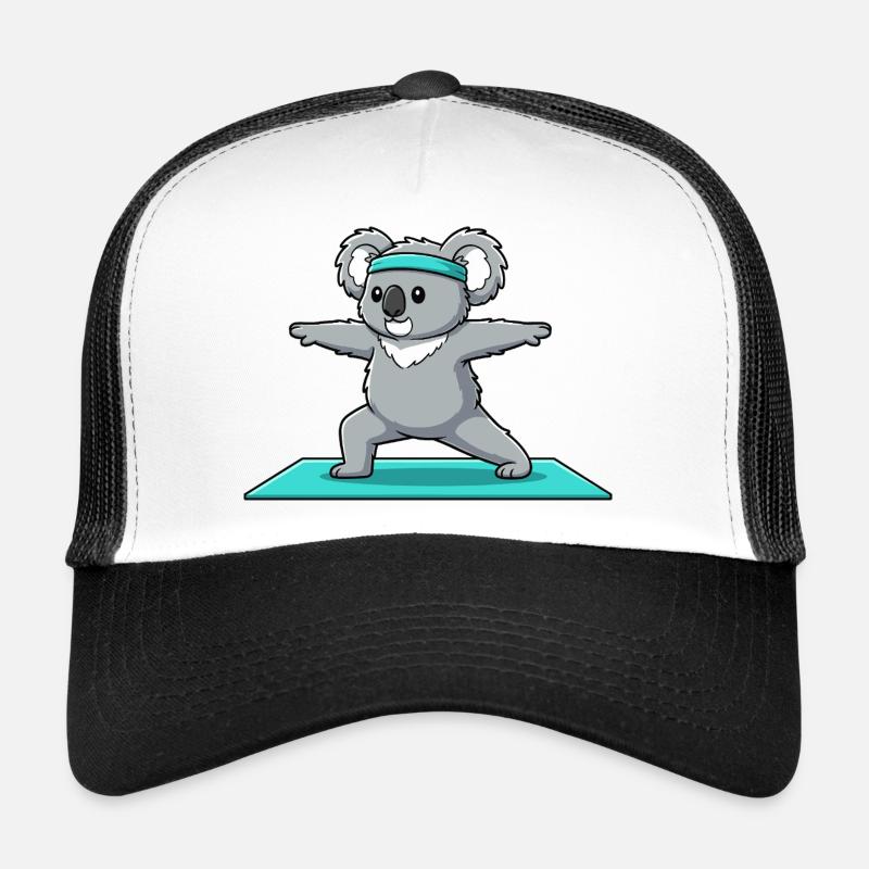 Yoga Koala Bear en posture guerrière Casquette trucker 