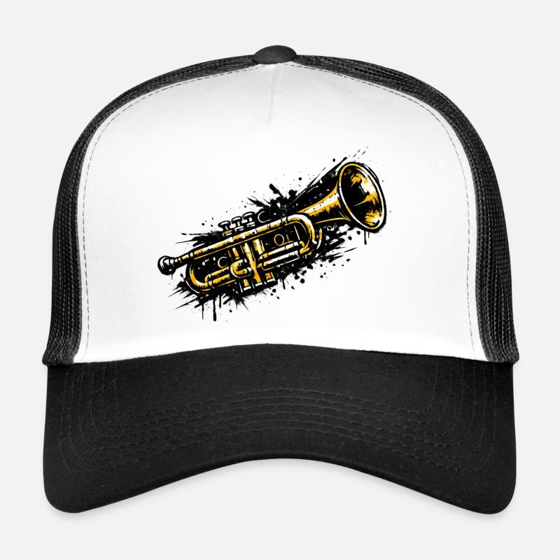Trompete Künstlerisches Farb Motiv Trucker Cap