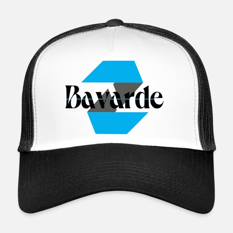 Logo bavarde - Casquette trucker  - blanc/noir
