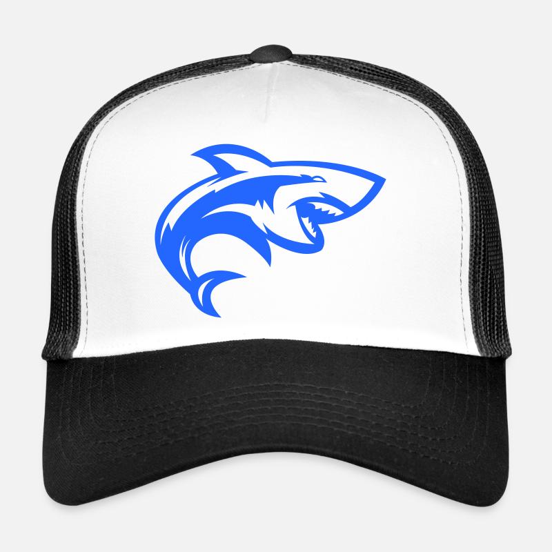 Silhouette du requin bleu Casquette trucker 
