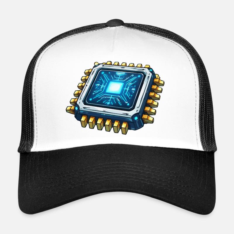 Luminous Microchip Digital Core Trucker Cap