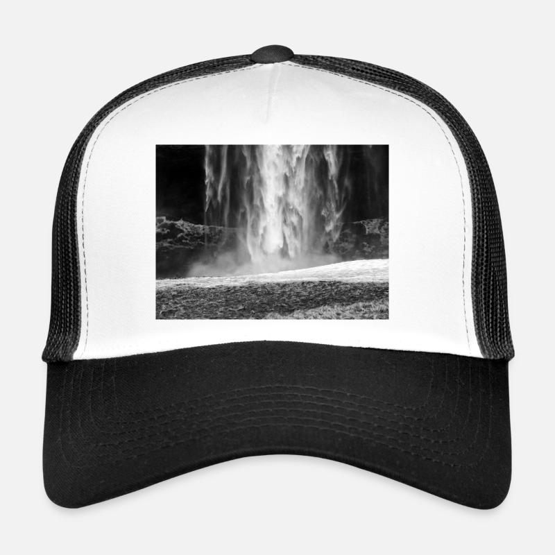 Monochrome Waterfall Mist Trucker Cap