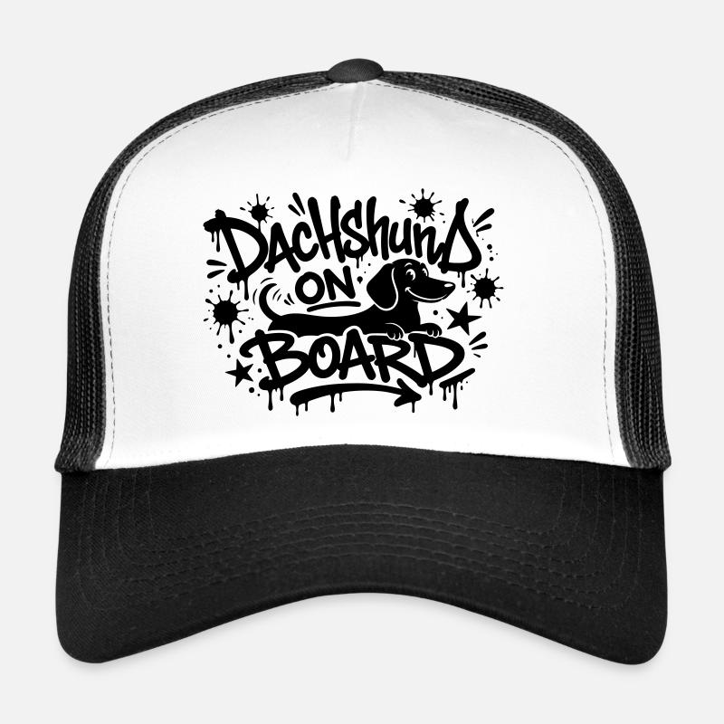 Dachshund On Board Dackel Motiv Trucker Cap