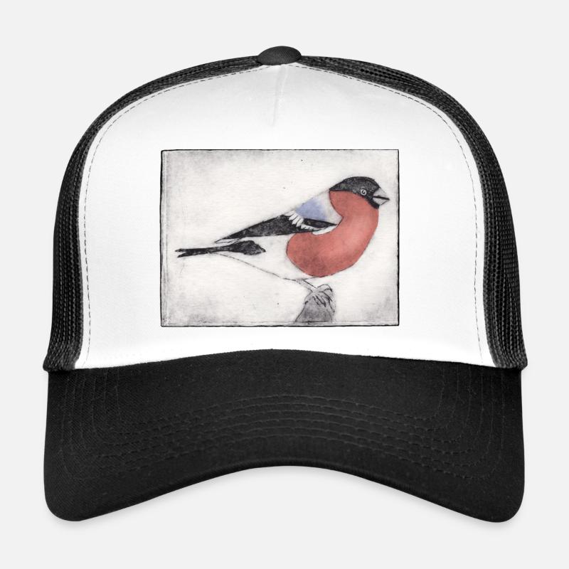 Bird colorfully colored - print template hand carved Trucker Cap