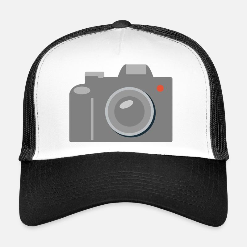 Icône de caméra Gris graphique Casquette trucker 
