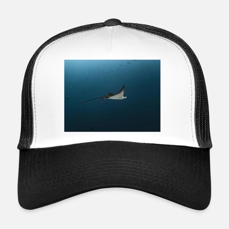 Manta Glide Over Ocean Abyss Trucker Cap