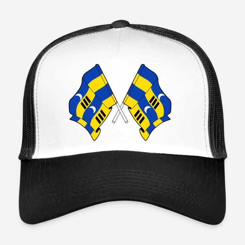 Drapeaux croisés de l’Ameland – Fierté insulaire Casquette trucker 