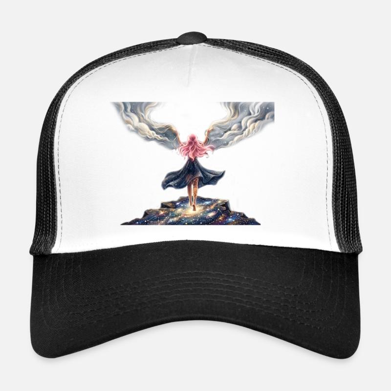Mondmädchen mit Engelsflügeln Trucker Cap