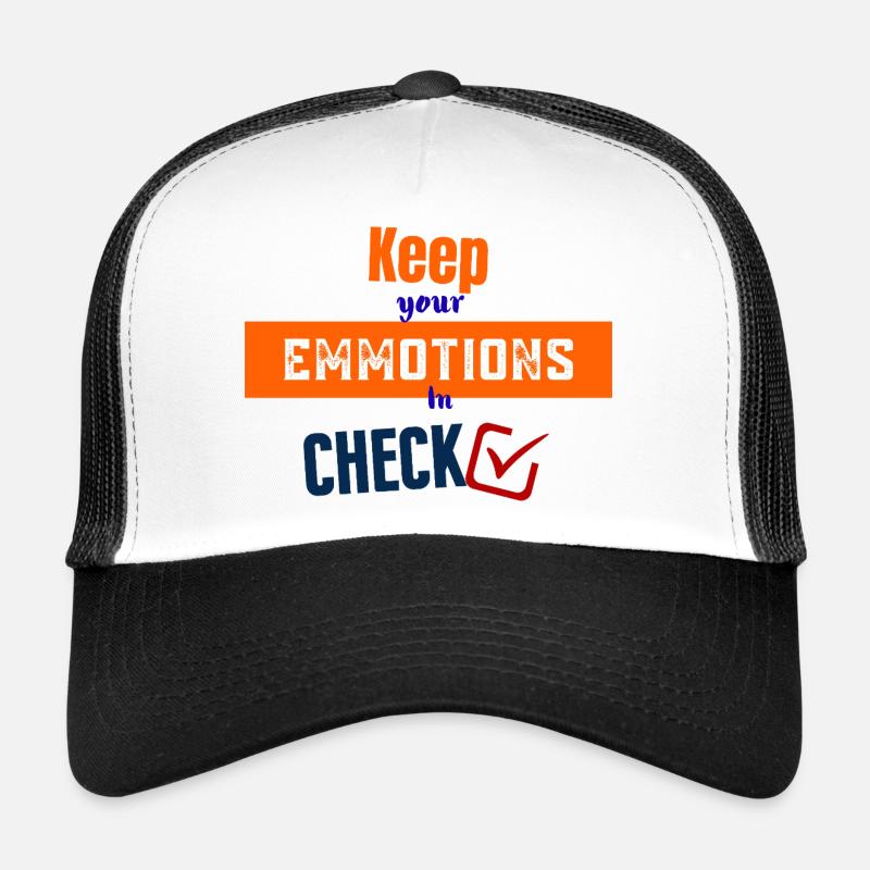 Émotions en équilibre avec check Casquette trucker 