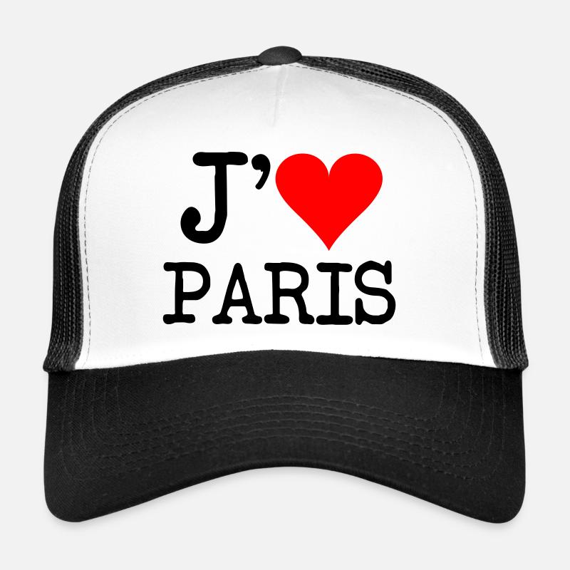 j'aime paris - Casquette trucker - blanc/noir