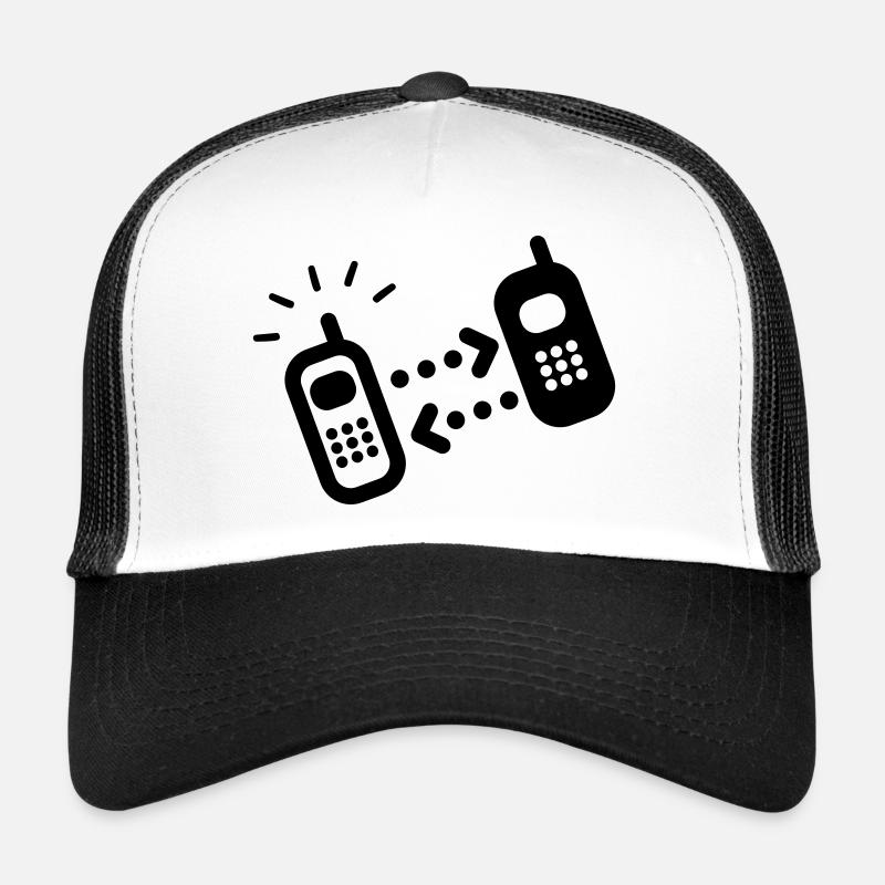telefonieren - Trucker Cap - Weiß/Schwarz