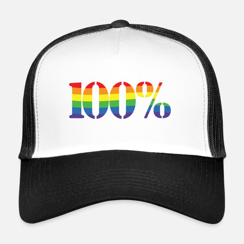 100% Rainbow Trucker Cap
