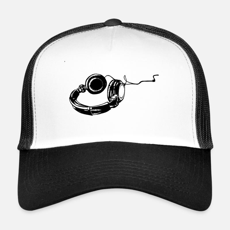 Kopfhörer - Trucker Cap - Weiß/Schwarz