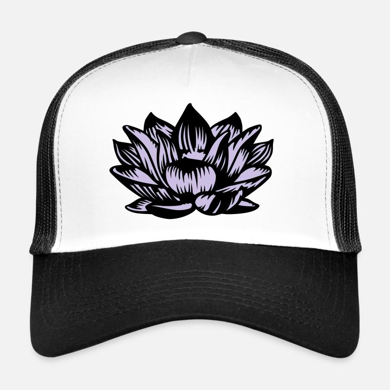 Lotus - Casquette trucker  - blanc/noir