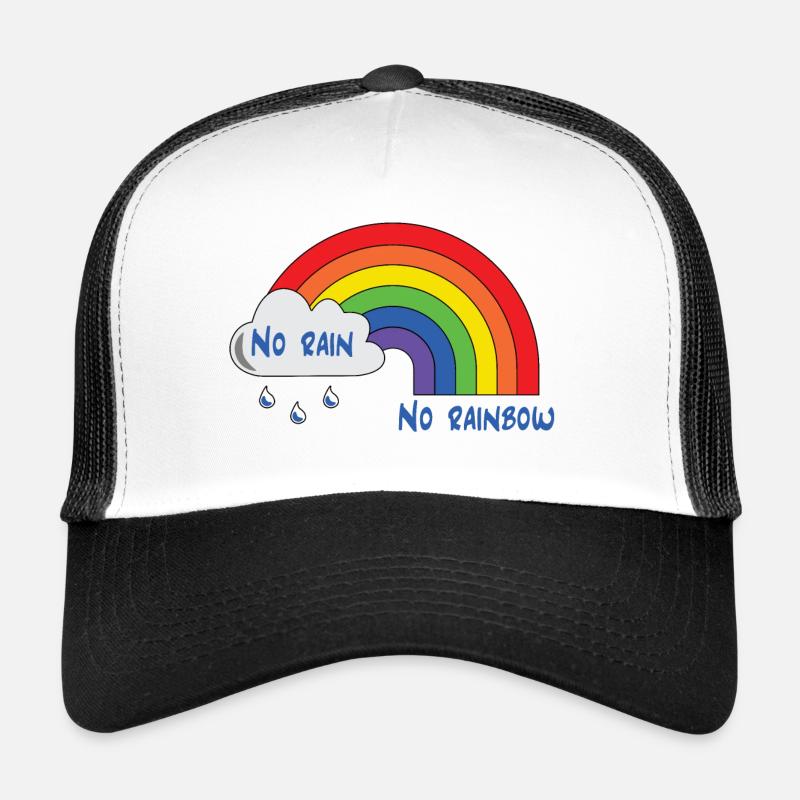 rainbow - Trucker Cap - white/black