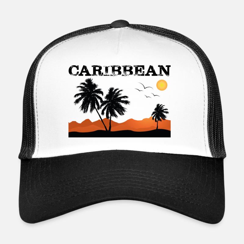 CARIBBEAN - Trucker Cap - white/black