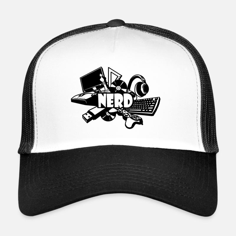 Nerd Geek geekcontest Geschenk Idee - Trucker Cap - Weiß/Schwarz
