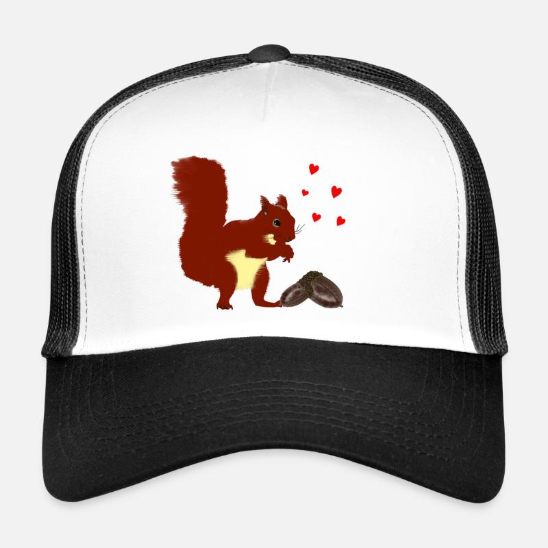 Eichhörnchen - Trucker Cap - Weiß/Schwarz