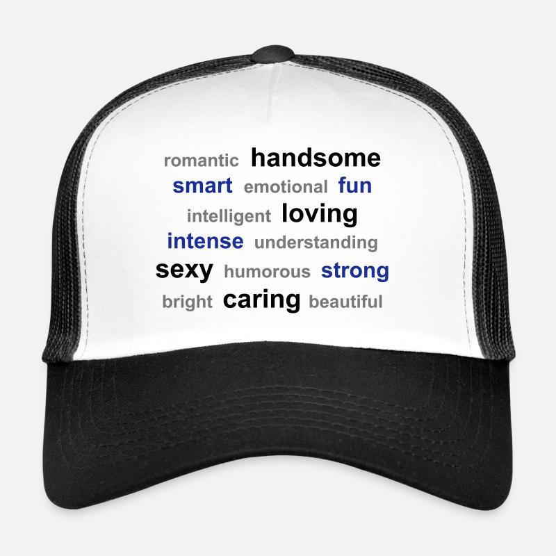word cloud - Trucker Cap - white/black