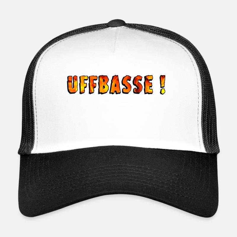 Uffbasse, Pälzer Sprich - Trucker Cap - Weiß/Schwarz