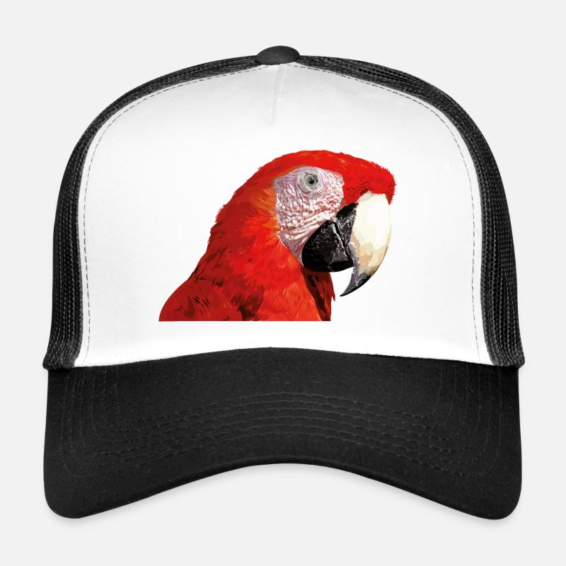 Roter Ara - Trucker Cap - Weiß/Schwarz