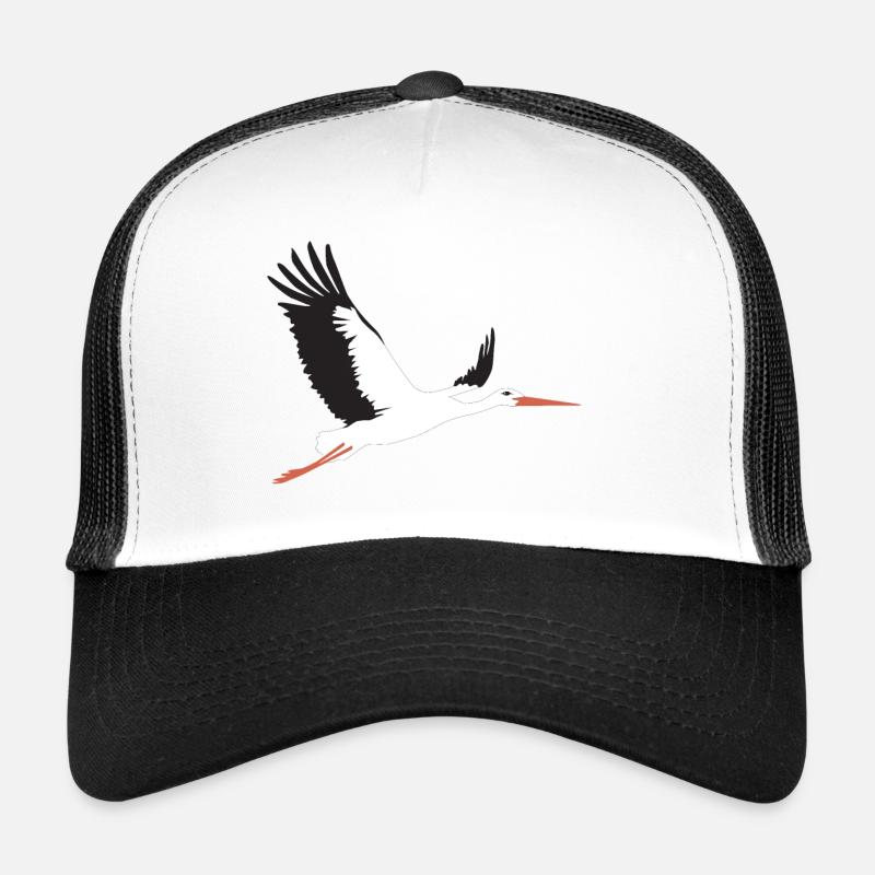 Storch fliegt - Trucker Cap - Weiß/Schwarz