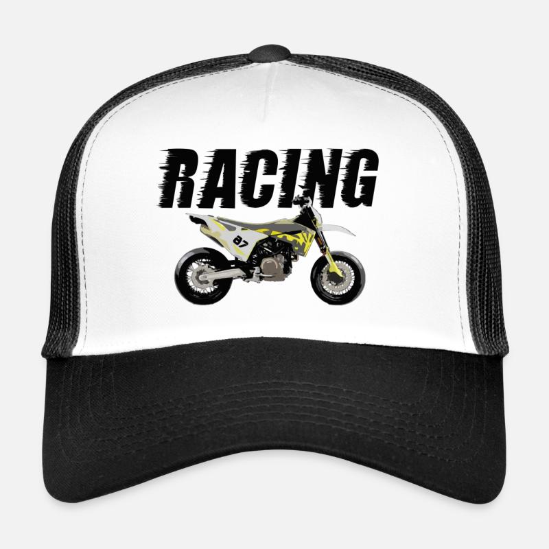 Racing - Casquette trucker  - blanc/noir