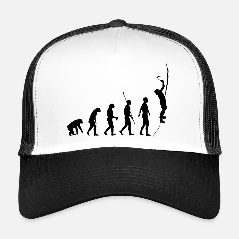 Human evolution, ice climbing, ice climbers Trucker Cap