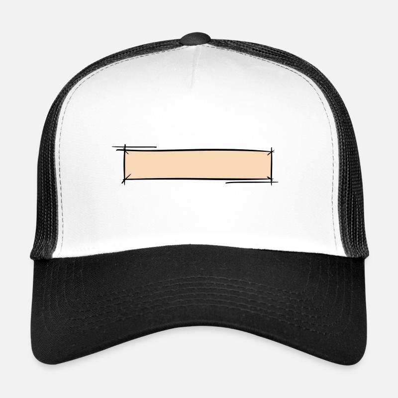 Cadre décoratif. Modèle de bannière / badge nominatif. Casquette trucker 